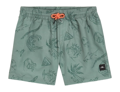 Badehose O'Neill Mix & Match Cali Print 13 Inch Kinder Green Vintage Surfer