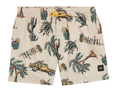 Badehose O'Neill Mix & Match Cali Print 13 Inch Kinder Beige Venice Beach