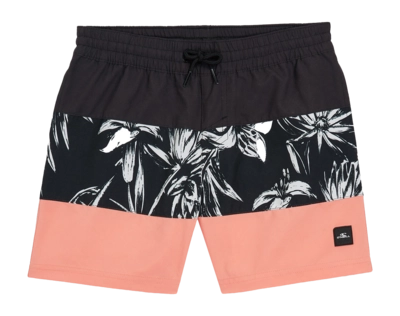 Swimming Trunks O'Neill Boys Mix & Match Cali Block 13 inch Black/White Tonal Tropicana