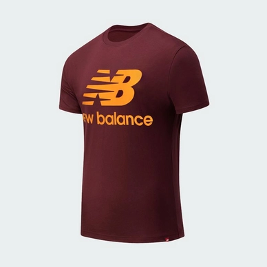 T-Shirt New Balance Men Essentials Stacked Logo Tee Garnet Heather