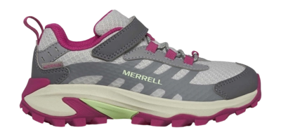 Walking Boots Merrell Kids Moab Speed 2 Low A/C Waterproof Grey Berry Mint