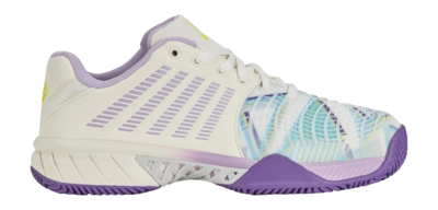 Padelschoen K-Swiss Women Express Light 3 HB Padel Snow White Purple Heart Evening Primrose