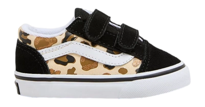 Sneaker Vans Old Skool V Kinder Leopard Glitter Black Brown