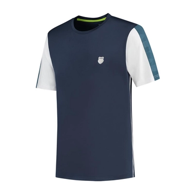 Tennisshirt K-Swiss Men Hypercourt Crew Tee 3 Peacoat