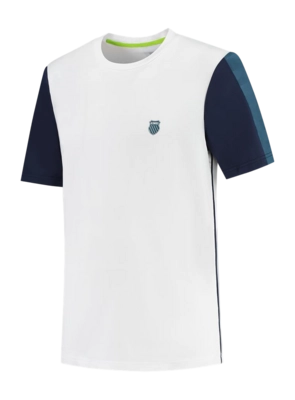 Tennisshirt K-Swiss Men Hypercourt Crew Tee 3 White