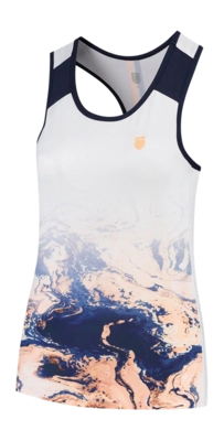 Singlet Vest K-Swiss Women Hypercourt Singlet 3 White Print