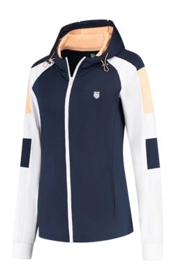 Trainingsjacke K-Swiss Hypercourt Tracksuit Stretch Jacket 3 Damen Peacoat White