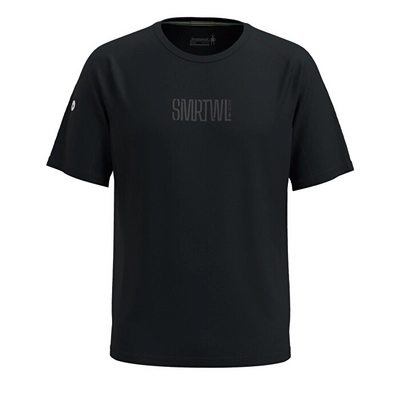 T-Shirt Smartwool Men Active Ultralite Graphic Short Sleeve Tee Black-Charcoal 24