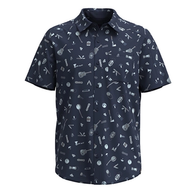 Hemd Smartwool Everyday Short Sleeve Button Down Herren Deep Navy Gone Camping
