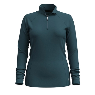 Ondershirt Smartwool Women Classic All-Season Merino Base Layer 1/4 Zip Boxed Twilight Blue 2024