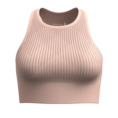 Sport BH Smartwool Women Intraknit Crop Bra Pink Sugar Heather