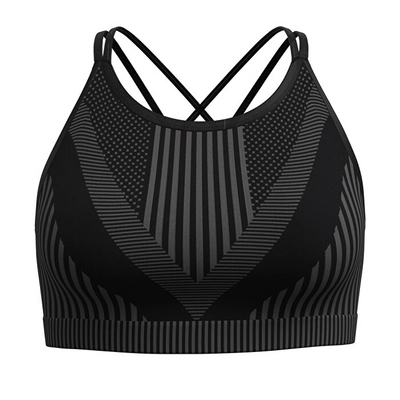 Sport BH Smartwool Women Intraknit Strappy Bra Black Heather 2024 '24