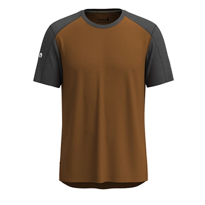 Fietsshirt Smartwool Men Ultralite Mountain Bike Short Sleeve Tee Fox Brown-Charcoal