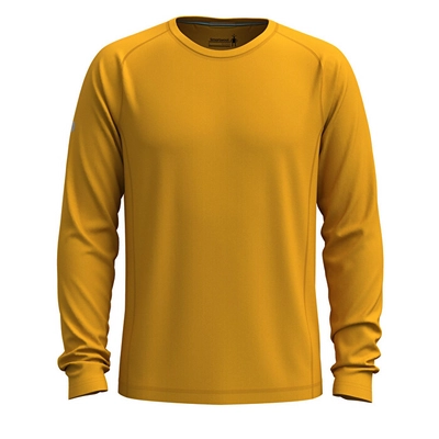 Long Sleeve T-Shirt Smartwool Men Active Ultralite Long Sleeve Honey Gold