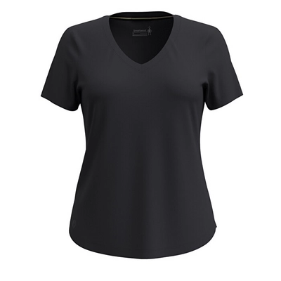 T-Shirt Smartwool Women Active Ultralite V-Neck Short Sleeve Black 25