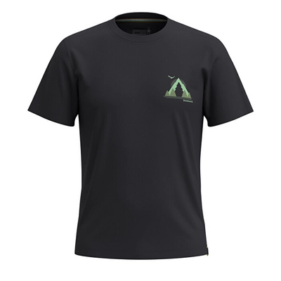 T-Shirt Smartwool Unisex Go Far Mountain Logo Slim Fit Black