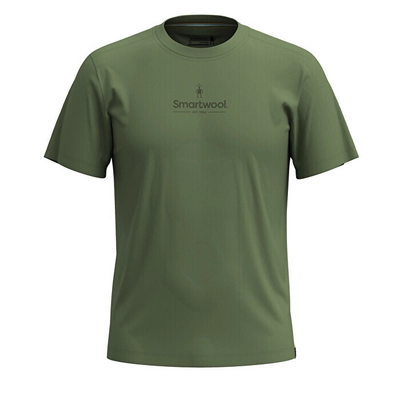 T-Shirt Smartwool Unisex Smartwool Logo Graphic Short Sleeve Tee Slim Fit Fern Green 24