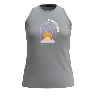 Top Tank Smartwool Women The Sun Will Rise Graphic Light Gray Heather