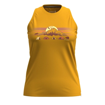 Vest Top Smartwool Women Mountain Moonlight Graphic Vest Honey Gold