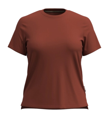 T-Shirt Smartwool Women Perfect Crew Tee Pecan Brown