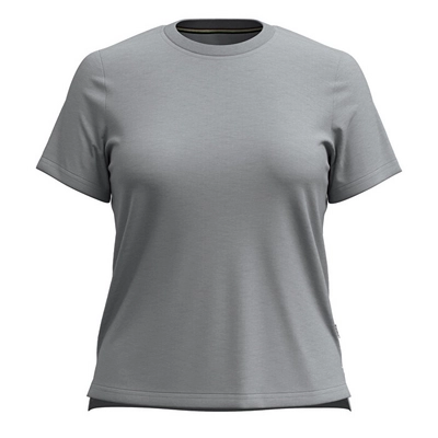 T-Shirt Smartwool Women Perfect Crew Tee Light Gray Heather