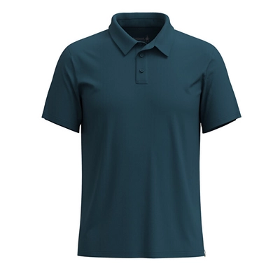 Polo Shirt Smartwool Men Short Sleeve Polo Shirt Twilight Blue