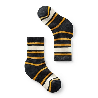 Hiking Sock Smartwool Kids Hike Light Cushion Striped Crew Socks Charcoal
