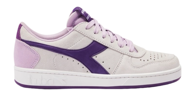 Diadora Women Magic Basket Low Suede Blanc De Blanc Orchid Petal