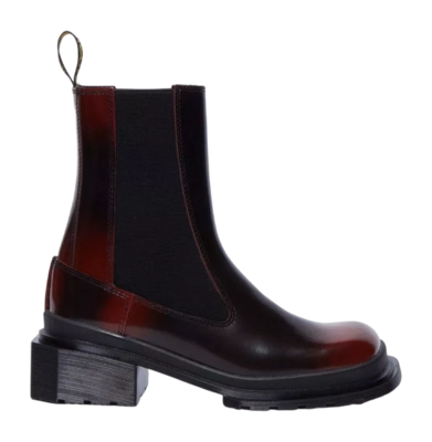 Boots Dr. Martens Maybole Chelsea Damen Black/Cherry Red Brush Off