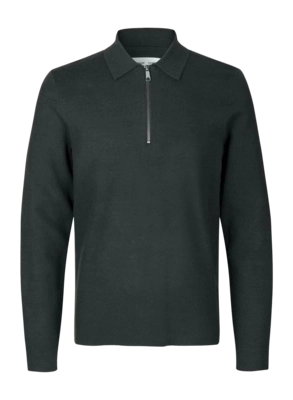 Polo Samsoe Samsoe Homme Guna Half Zip Volcanic Ash