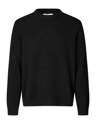 Crewneck Samsoe Samsoe Men Isak Knit Sweater Black