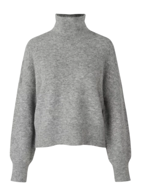 Pull Col Roulé Samsoe Samsoe Women Nola Grey Melange