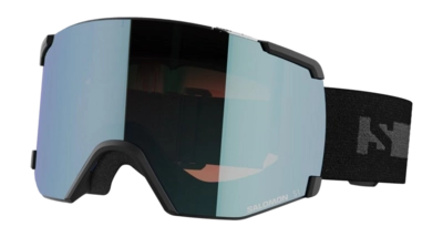 Skibril Salomon Unisex S/View Black Low Light Light Blue