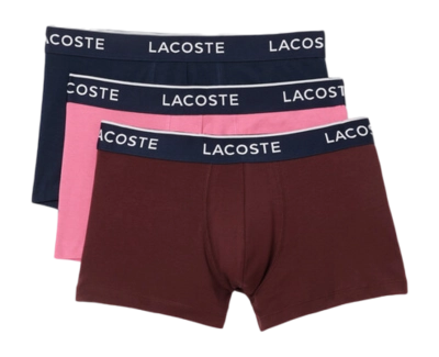 Boxershort Lacoste Men 5H3389 Expresso/Reseda Pink-Navy (Set van 3)