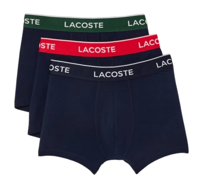 Boxershort Lacoste Men 5H3401 Navy Blue/Green-Red-Navy (Set van 3)