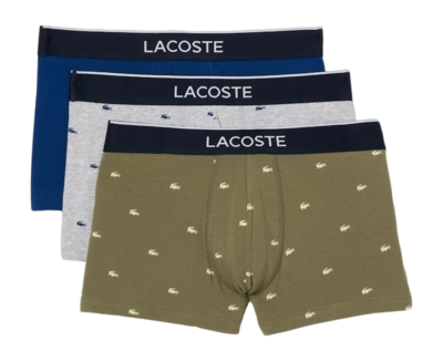 Boxershort Lacoste Men 5H3411 Khaki/Silver Chine-Globe (3 Pack)