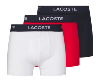 Boxer Shorts Lacoste Men 5H7686 Navy Blue/White-Red (Set of 3)