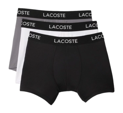 Boxershort Lacoste Men 5H9623 Black/Lead Grey-White (Set van 3)