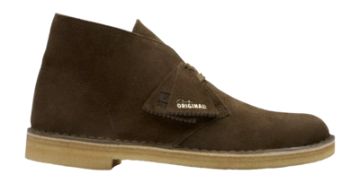 Clarks Originals Men Desert Boot Dark Khaki Suede