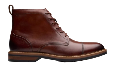 Veterschoen Clarks Men Aldwin Cap Mid Tan Leather