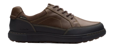 Sneaker Clarks Men Mapstone Lo Gore-Tex Dark Brown Leather