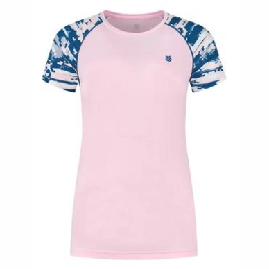 T-shirt de Tennis K Swiss Women Hypercourt Round Neck Top Melange Cherry Blossom Melange