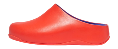 FitFlop Women Shuv X Roksanda Leather Clogs Tangerine/Lapis Blue