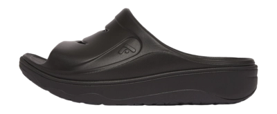 FitFlop Women Relieff Slide Tonal Rubber Pewter Black