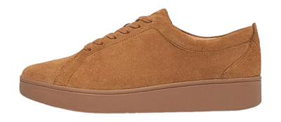 FitFlop Women Rally Tennis Sneaker Tonal Suede Desert Tan