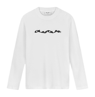Manches Longues Olaf Hussein Men Waffle Tee LS White