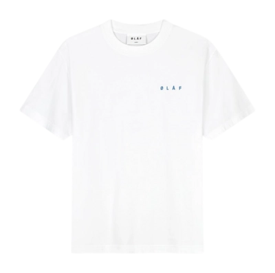 T-shirt Olaf Hussein Homme Scribble Face Optical White