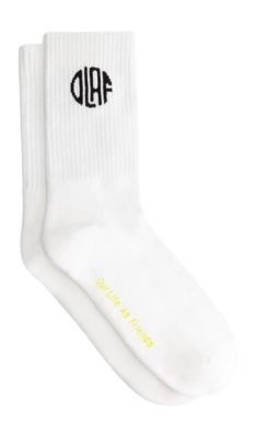 Chaussettes Olaf Hussein Men Circle Logo Optical White