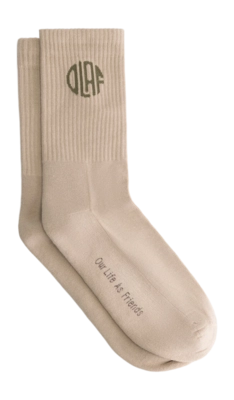Chaussettes Olaf Hussein Men Circle Logo Light Khaki