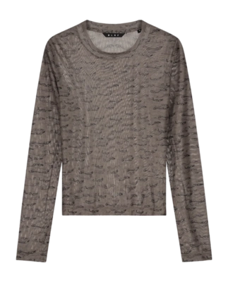 Longsleeve Olaf Hussein Women Wind AOP Top LS Brown